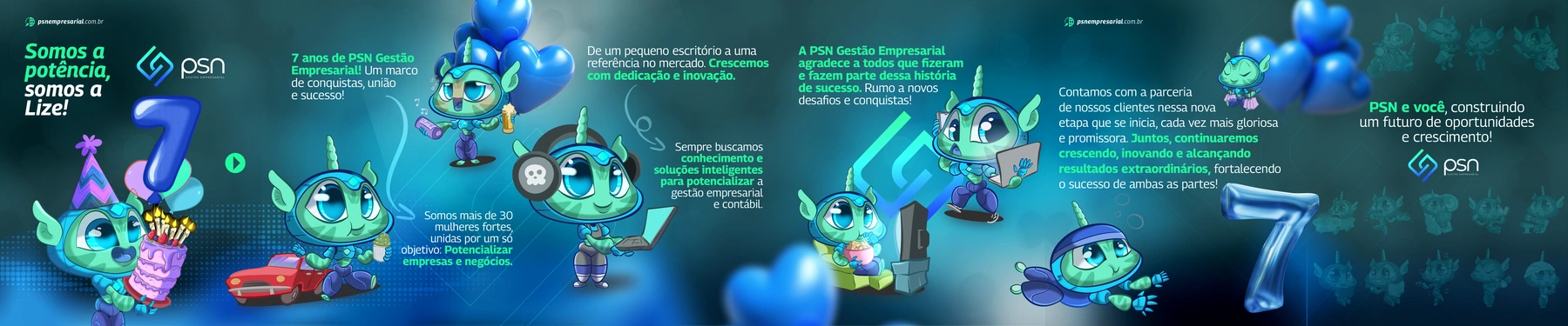 Hoje celebramos 7 anos de sucesso!